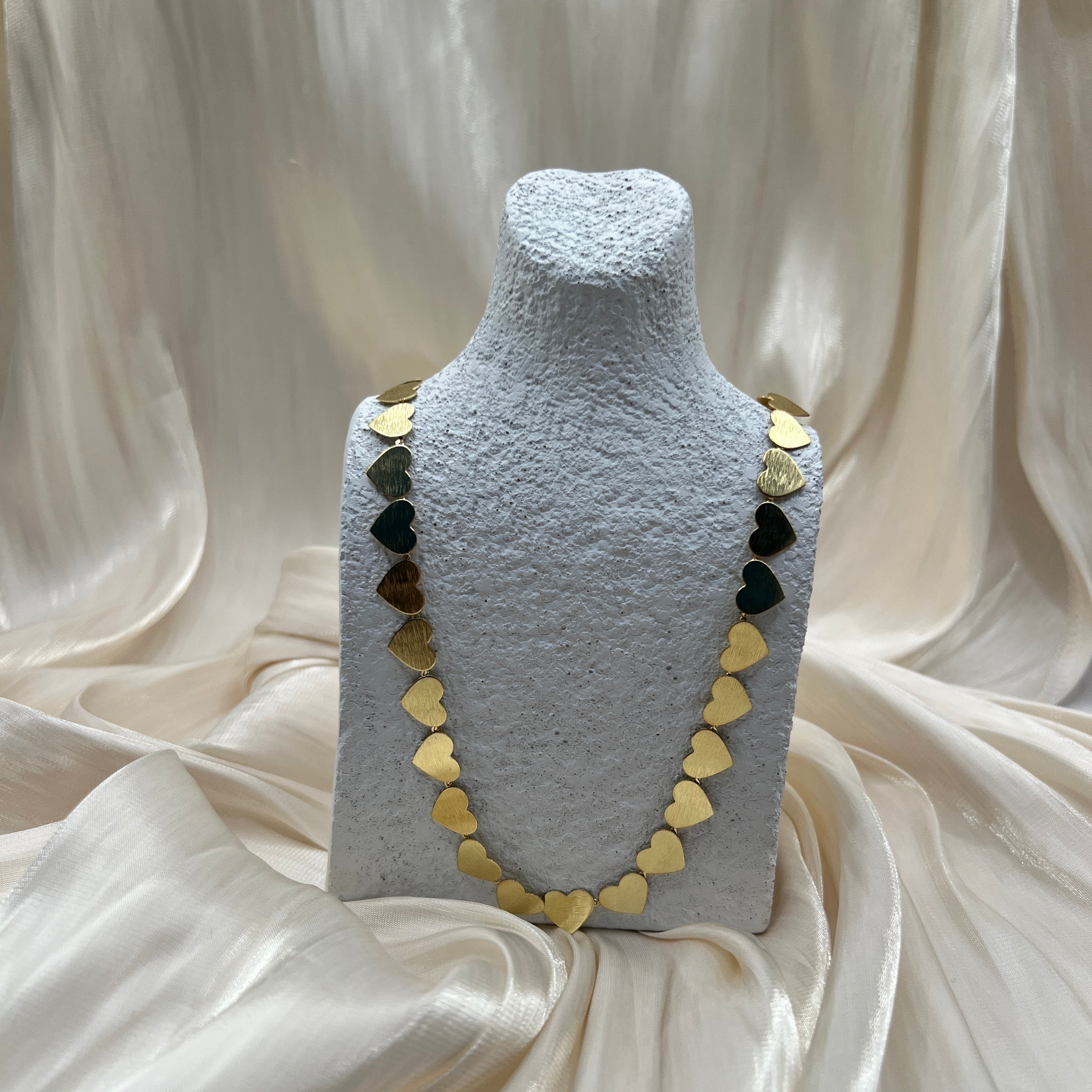 Petite Heart Chain Necklace – Serelune | 14K Gold Plated