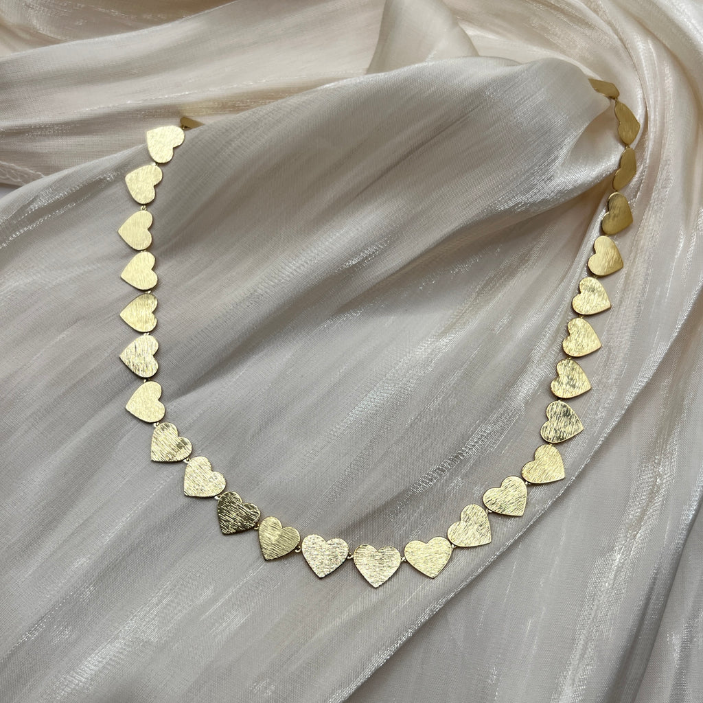 Petite Heart Chain Necklace – Serelune | 14K Gold Plated