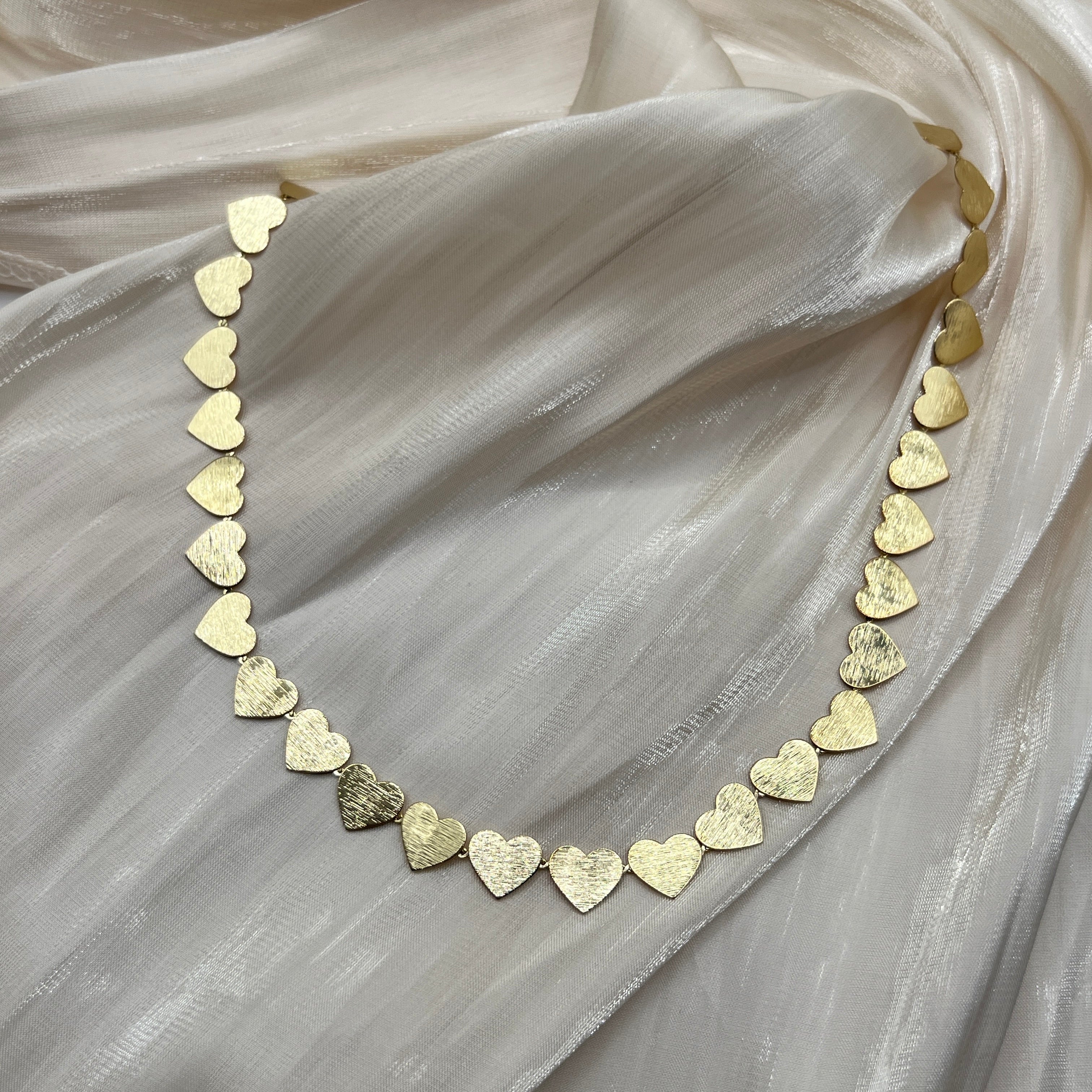 Petite Heart Chain Necklace – Serelune | 14K Gold Plated