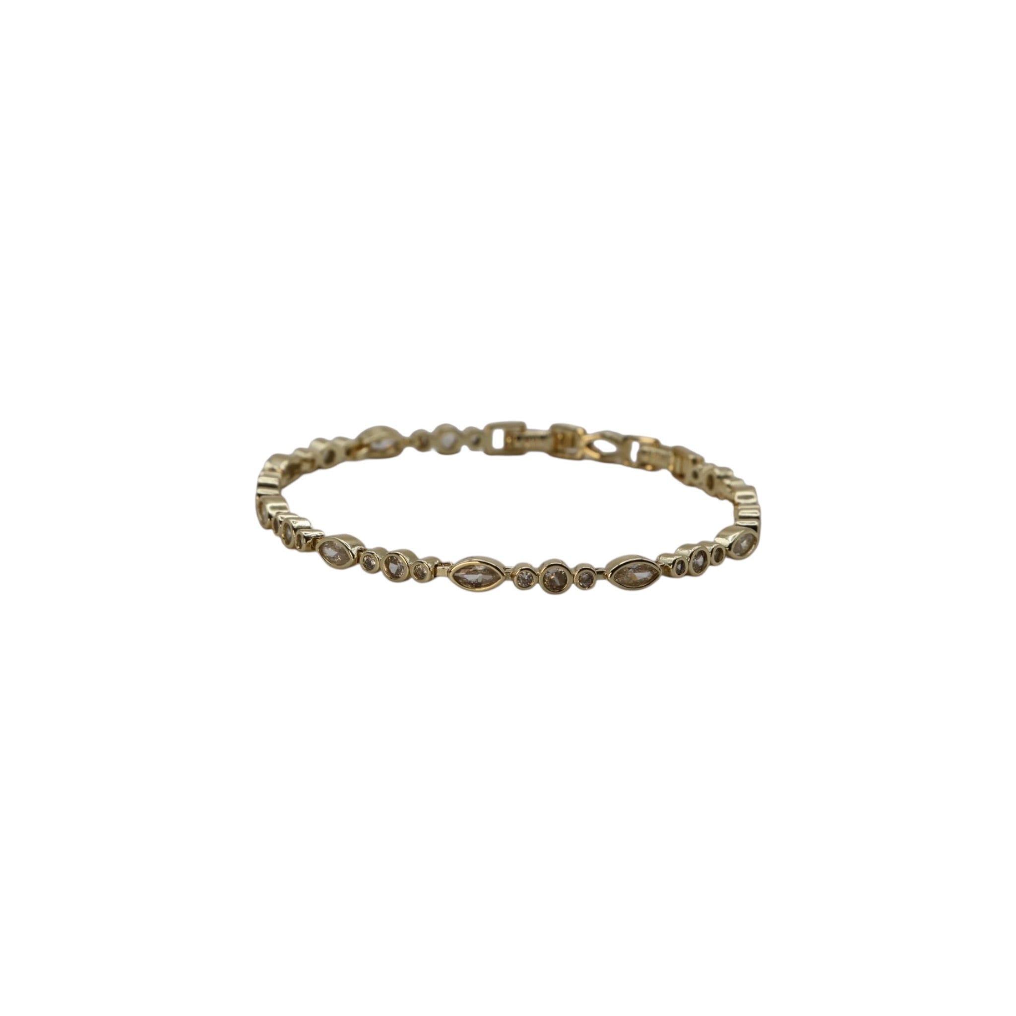 Petite Marquise Glow Bracelet – Evelina | 14K Gold Plated