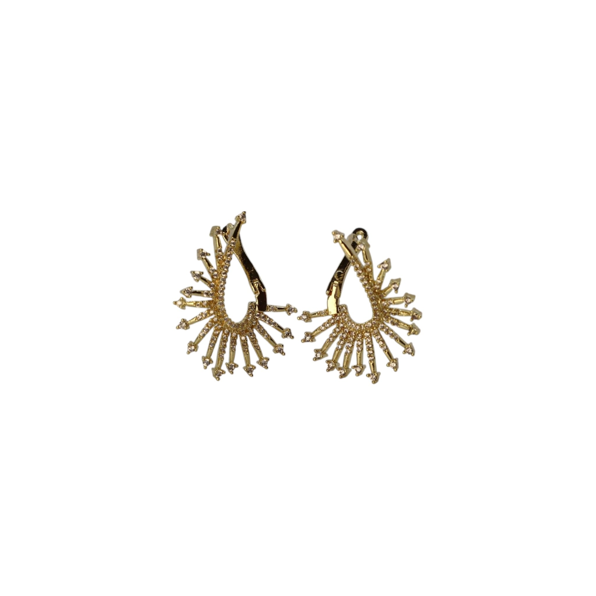Radiant Sunburst Hoop Earrings Gold – Aurelia