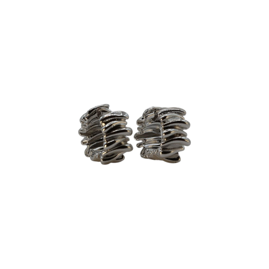 Ribbed Chunky Hoop Earrings – Vaelisse