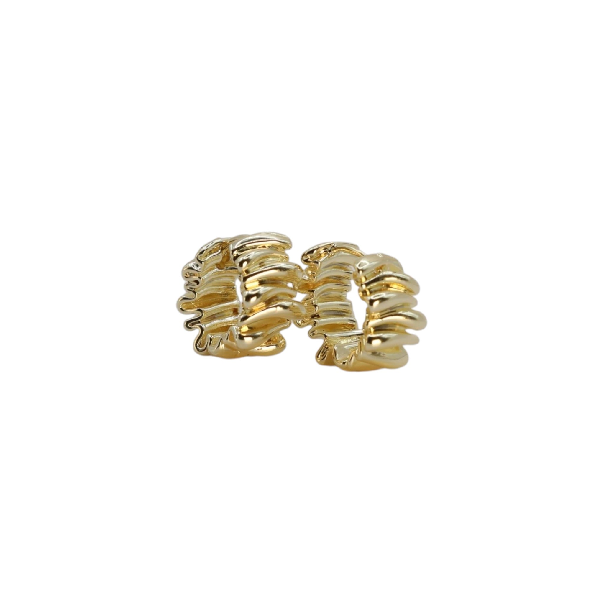 Ribbed Chunky Hoop Earrings – Vaelisse