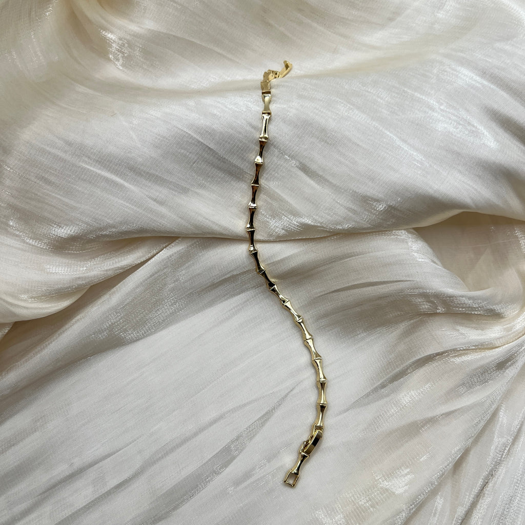 Sculpted Wave Bracelet – Elenya | 14K Gold Plated
