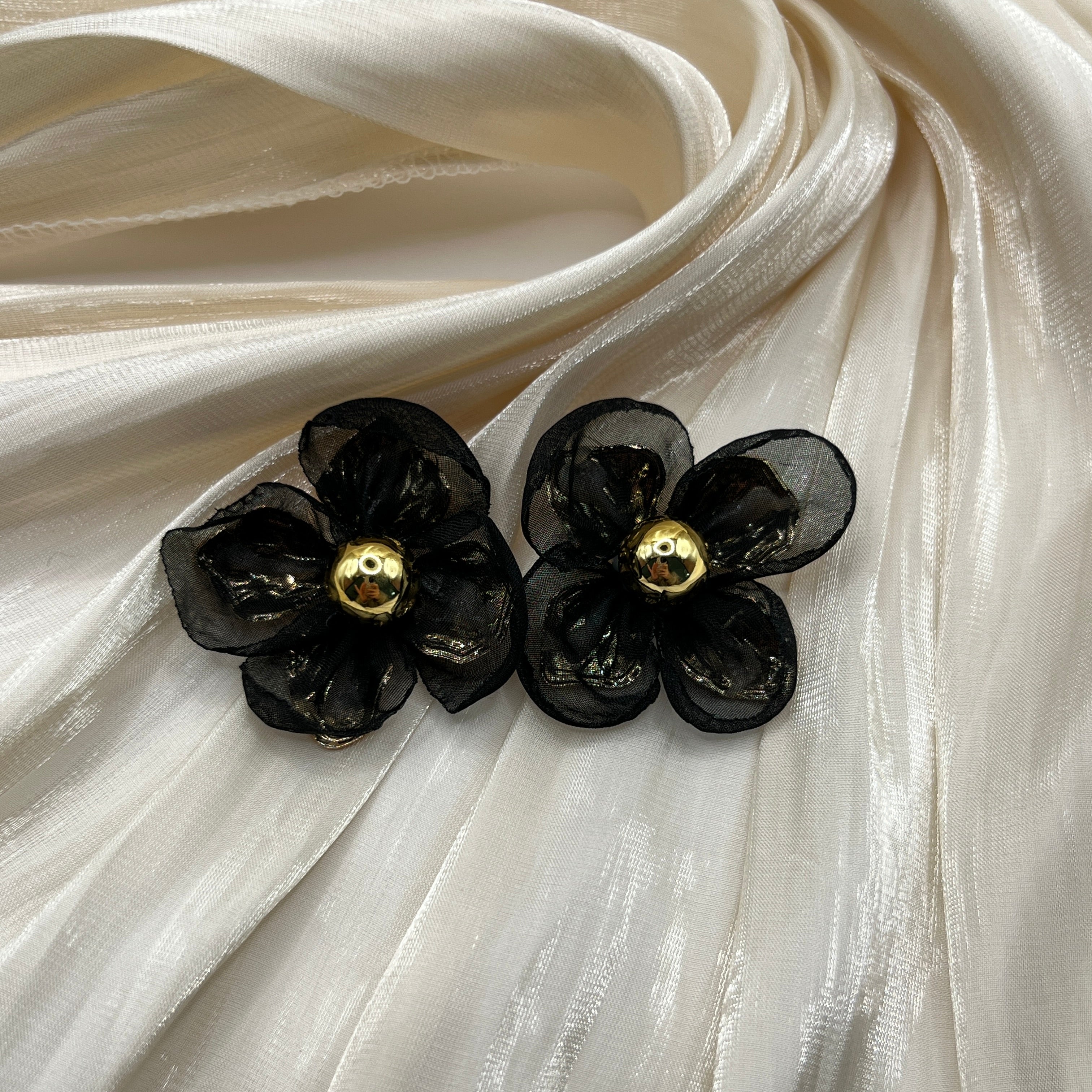 Sheer Bloom Statement Earrings – Lunelle