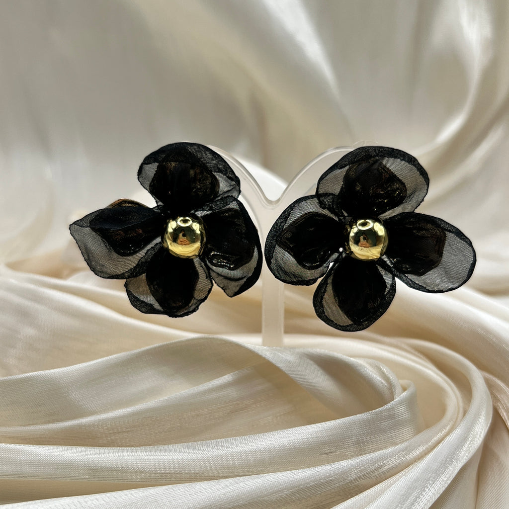Sheer Bloom Statement Earrings – Lunelle
