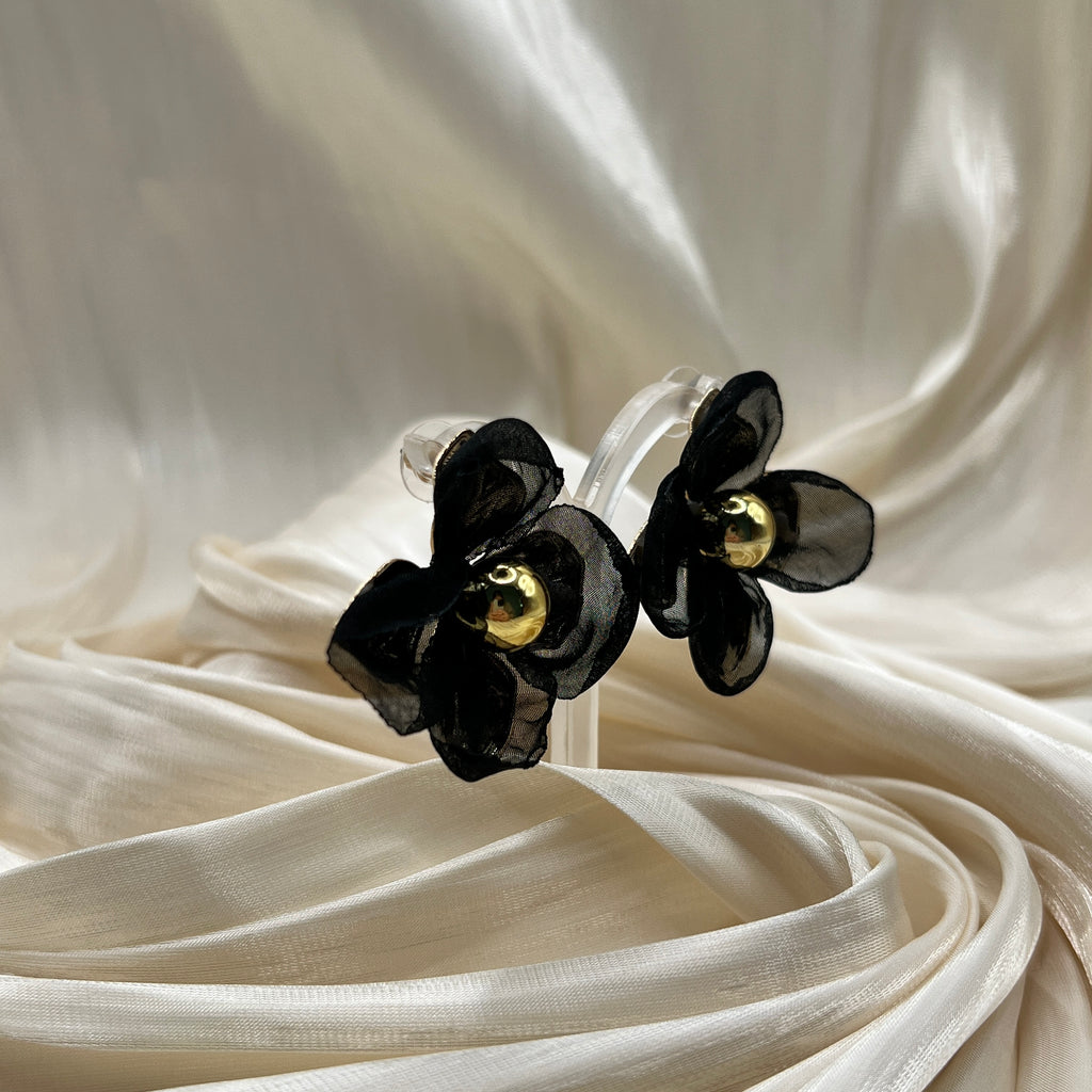 Sheer Bloom Statement Earrings – Lunelle