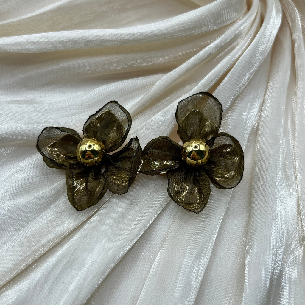 Sheer Bloom Statement Earrings – Lunelle