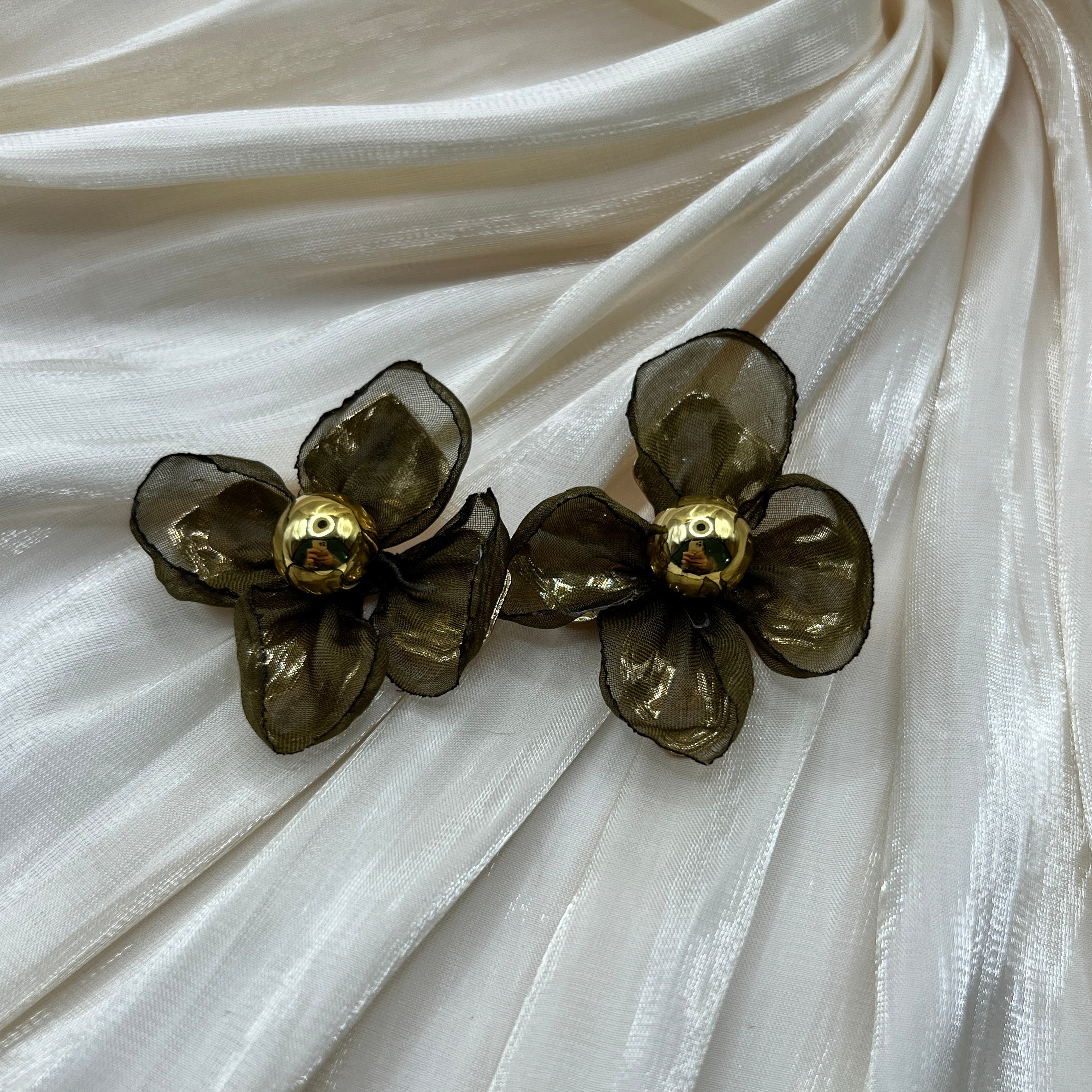 Sheer Bloom Statement Earrings – Lunelle