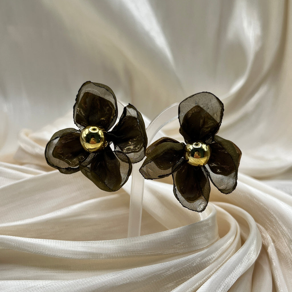 Sheer Bloom Statement Earrings – Lunelle
