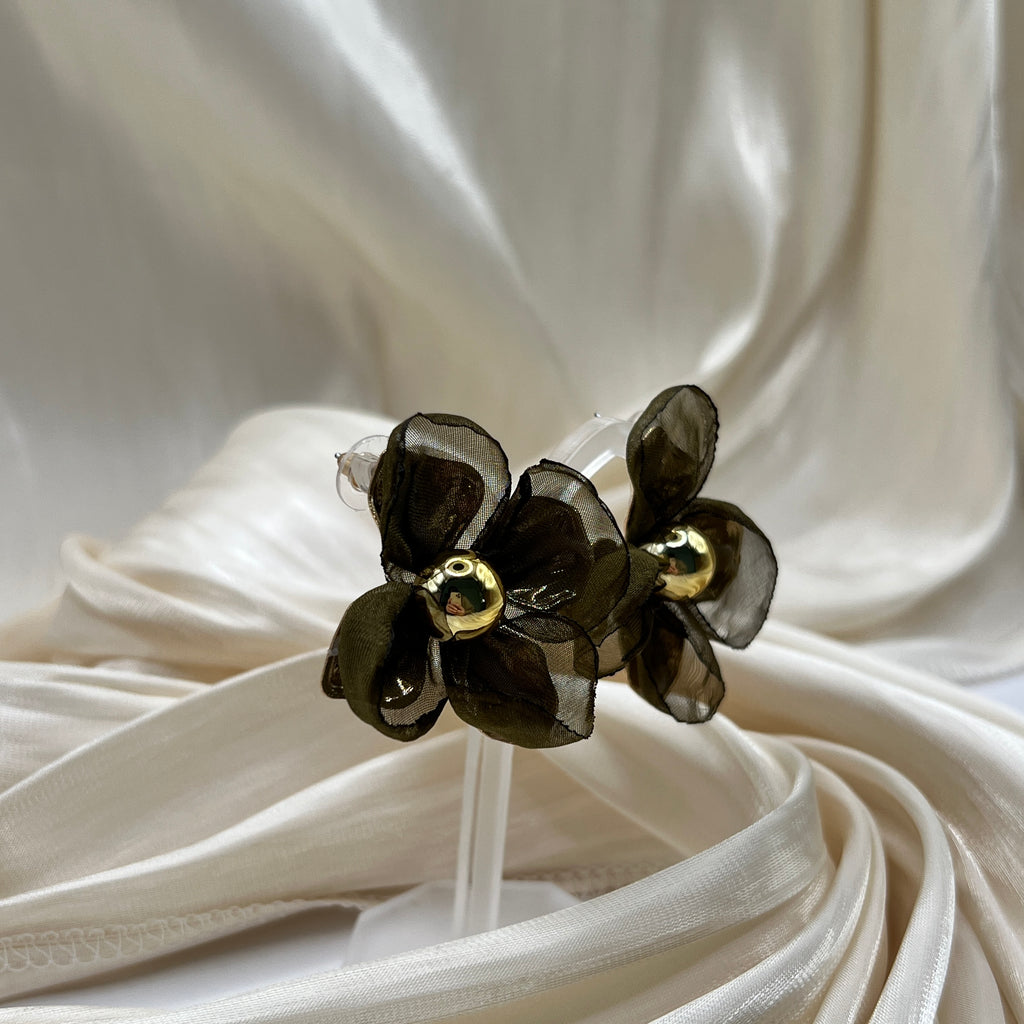 Sheer Bloom Statement Earrings – Lunelle