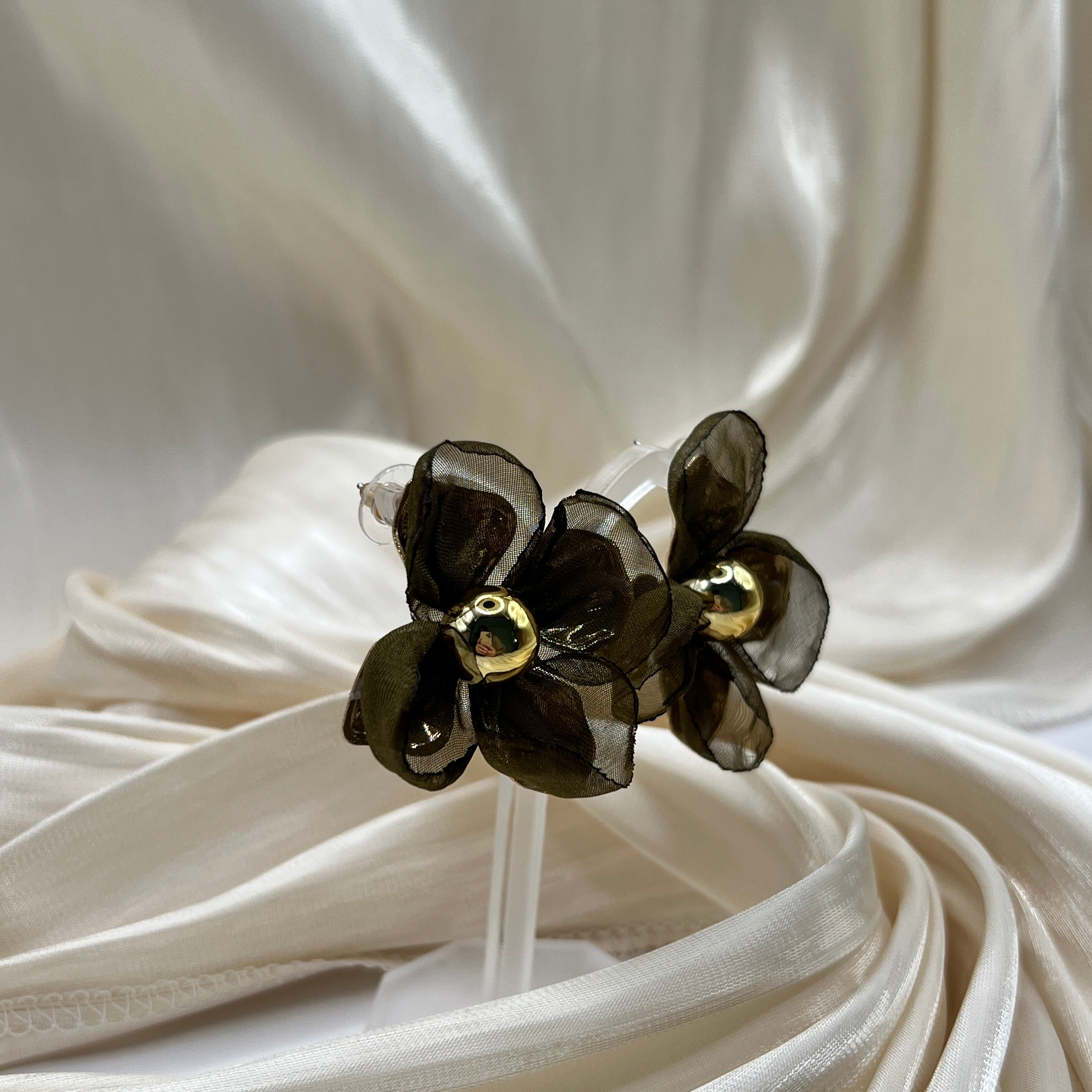 Sheer Bloom Statement Earrings – Lunelle