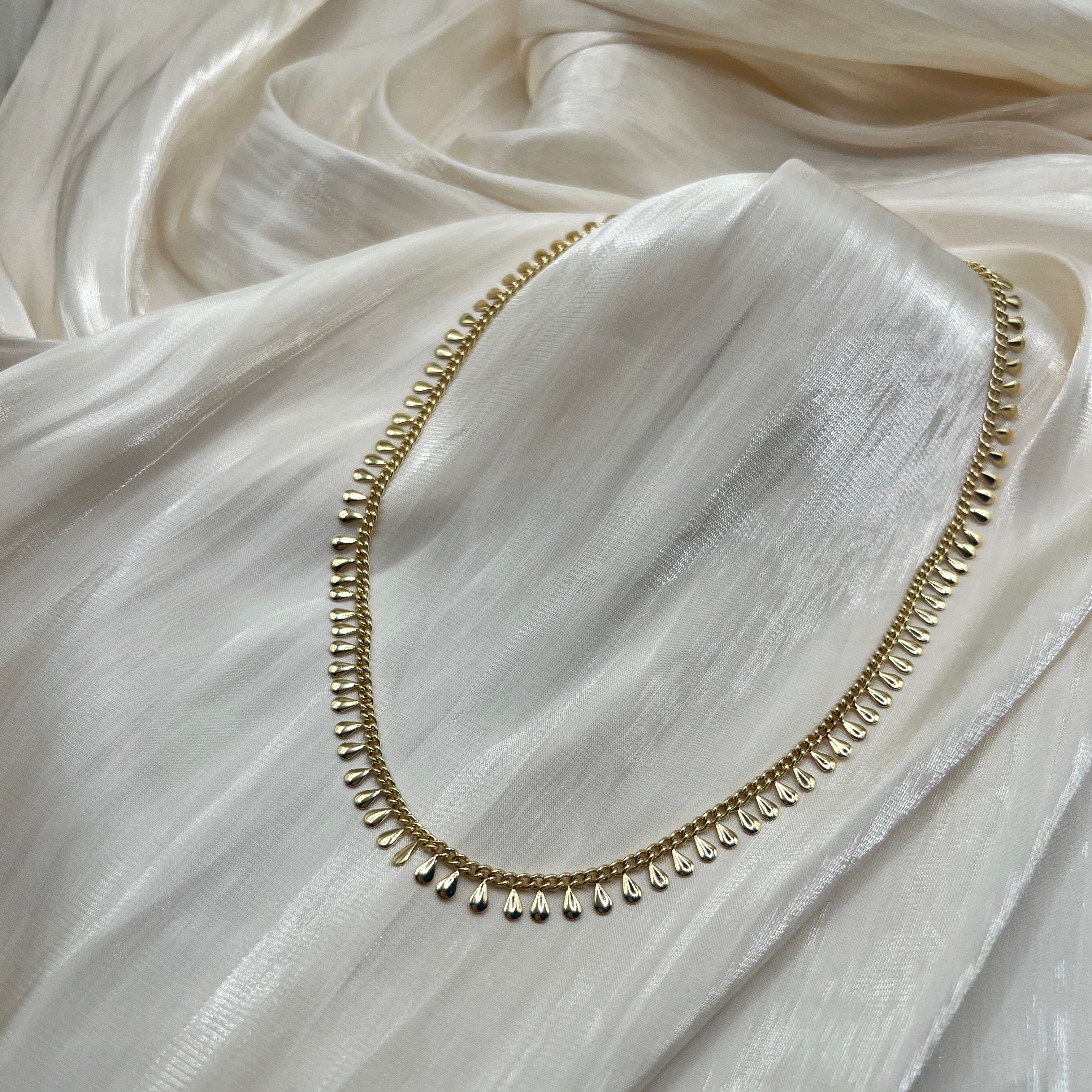 Teardrop Fringe Necklace – Serilda | 14K Gold Plated1